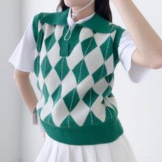 여성골프조끼 빅사이즈 여자골프웨어 니트골프조끼