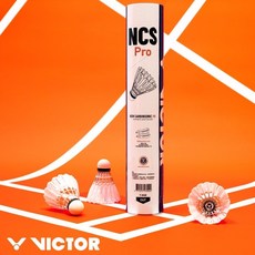 VICTOR 勝利 碳音球 NCS PRO 新碳音球 耐用人造羽毛 飛行穩定 羽球, 1個, White, 12