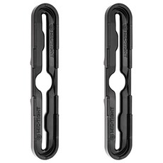 Mic+Tight 경찰 마이크 클립 전술 휴대용 라디오 유니폼 또는 방탄 조끼 캐리어용 2팩 | 블랙