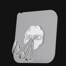 간편 벽걸이 투명 매직 후크 무타공 벽부착 소품걸이 seo3+2CsZ, 본상품, 1개