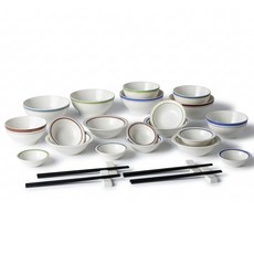 블라썸 루미에르 라인 혼합 컬러 2인 4인 28p 도자기 홈세트, 1개