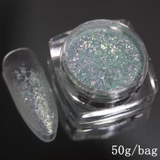 머메이드 알부민 플레이크 매직 컬러 피그먼트 글리터 네일 아트 뷰티 DIY 레진 공예 다용도, 08 03701    50g in bag