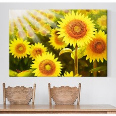 풍수아트 돈들어오는 풍수 해바라기 그림 액자 29종 27.긴급-찬란한해바라기밭, 캔버스액자