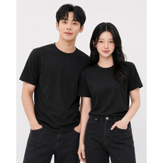 남녀공용 무지티 면100% 순면 무지 반팔박스티