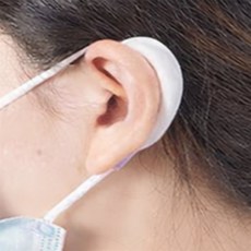 현아쇼 현아쇼 장시간 착용 통증 완화 귀 보호 마스크 실리콘 가드 대량 위생소품, 화이트