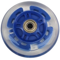 마이크로킥보드 led 맥시 앞 교체 부품 바퀴, 1개, 블루 투명 80mm