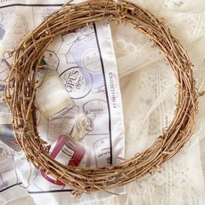 大地農園 Earth Matters 永生雪松, 1個, 打底用藤圈20cm, 綠色