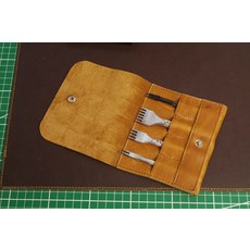 手工皮具斬收納袋 手工縫製 2.0mm厚皮料
