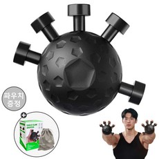 빈치 혈티브 핑거 전완근 운동기구 손가락 악력기, 1개, 블랙+파우치