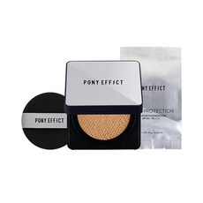 PONY EFFECT 超級防護氣墊粉底 SPF50 PA+++, NUDE BEIGE 正裝加補充, 1個