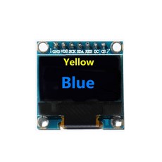 OLED 디스플레이 모듈 IIC SDA SPI 인치 VDD I2C 옐로우 SSD1306 128X64 12864 GND 96 블루 보드 화이트 LCD 스크린, 색상: 2. 7Pin-Yellow Blue, 1개