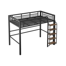 아동벙커침대 원목 서랍장 이층침대 고저침대 옷장 위아래 책상 계단 프레임 상하의 원룸, 1000mmx2000mm, 검은색 직선 사다리 (앞/오른쪽)