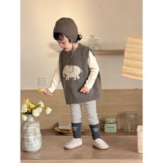 寶寶春款服裝2026新款童裝兒童春季衣服男童 針織 馬甲 打底 套裝