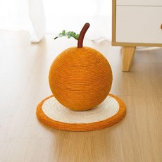 貓抓球 劍麻耐用貓球 貓咪玩具, 1個, 小號橘子劍麻球