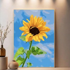 보석십자수 액자형 해바라기 재물 꽃밭 정물화 십자수, 프레임 + +, 50 x 65, 블루밍 선플라워