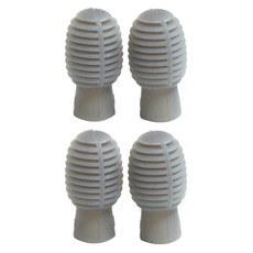 shangren 4 개/1 세트 드럼 스틱 헤드 고무 슬리브 드럼 스틱 고무 케이스 커버 드럼 17x33cm 2 색 옵션, 실리카 젤, 회색, 1개