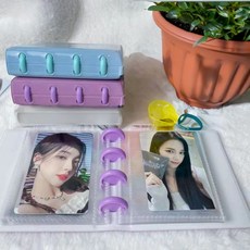 폴라로이드앨범 3인치 사진 수납 보관 3인치앨범 사진첩 미니앨범 작은앨범 폴라로이드앨범 포카앨범 포토카드앨범 미니사진첩 3인치사진첩 증명사진북 컬렉션북 굿즈북 굿즈컬렉션북 캐릭터앨, 마카롱앨범(핑크)