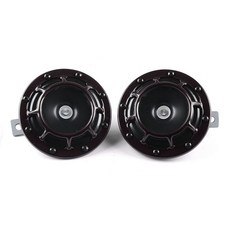 에어혼 화물차 크락션 듀얼 Hella 슈퍼 시끄러운 소형 전기 폭발 톤 에어 호른 12V 115DB 바이크 오토바이 차량용 배선 하네스 릴레이 키트 포함, [01] 12V, [02] Black with wire, 1개