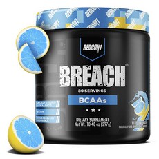 redcon1 BREACH BCAAs支鏈胺基酸補充粉 藍色檸檬口味, 1個, 297g