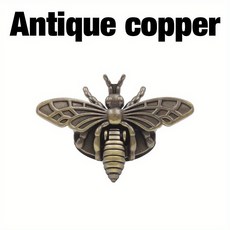 DIY蜜蜂造型鎖釦 復古包包裝飾 通用暗釦 皮革手工配件 台灣發貨, 仿古銅, 1個