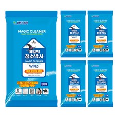 유한 마법의 청소박사 팩형 30매 5팩 세정티슈 다용도 매직크리너, 5개