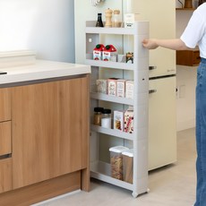 STORYG 簡約細長收納層架, 灰色, 5層