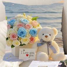 아름다운 꽃패턴 플라워문양 양면소파쿠션 솜포함 로맨틱 감성 기운상승 고탄력 부드러운 촉감 세탁가능 고급 소재 트렌디 스타일 거실 침실 카페 홈인테리어 장식용 등받이쿠션, 60 x 60CM (솜포함 양면쿠션), 10
