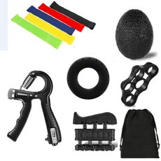 강도조절 악력기 전완근운동기구 손완력기 압력기 약력기, 1개, 블랙 11개 세트