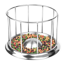 ３０４不銹鋼陸龜食盆 烏龜飼料盆 陸龜餵食器 蘇卡達 紅腿 爬蟲水盆, 304不銹鋼食盆 大號, 1個