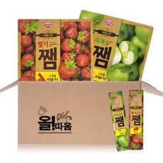 올따옴기획 아임스틱 일회용쨈 20g 딸기50입+사과50입, 1세트