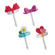 리본 선물 픽 8p 도시락소품 도시락피규어 디저트픽 chl+184lO