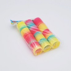 h 파스텔 미니 칼라링 (초미니) 무지개링 레인보우칼라링 구디백 답례품 어린이선물 생일선물, 12개