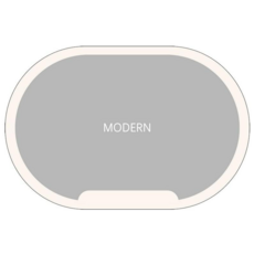빅무드 모던 소프트 규조토 발매트, 라이트 그레이 타원형
