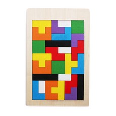 [드림라이프] 코모 테트리스 우드퍼즐 26조각 / 모양맞추기 나무블럭, 1개