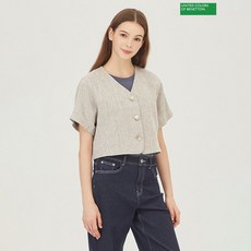 베네통 돌먼 반팔 자켓 BAJK91341 BR