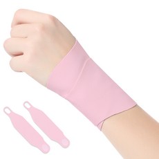 메디플릿 데일리 편안한 손목 보호대 아대 밴드, 핑크, 2개