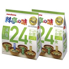marukome 料理定義 味噌湯料 低鹽 蔥 + 豆腐 + 海帶 + 油豆腐 24入, 2個, 396g