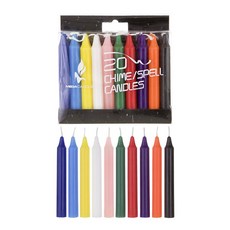 Mega Candles 20개 무향료 아소트 칼라 미니 테이퍼 캔들 높이 4 인치 x 직경 12 인치 주조 차임 의식 주문 비질 마술 위커 용품 왁스 놀이 등에 최적