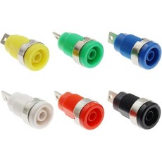 5PCS 4MM 바나나 플러그 여성 잭 소켓 와이어 커넥터 5가지 색상 각각 1PCS 멀티미터 소켓 바나나 헤드 여성화이트, WHITE