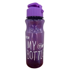 투명 휴대용 스포츠 물병 주방용품 650ml 물병 학교 체육관 여행용 남녀공용, 06 Purple