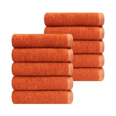 송월타월 솔리드뱀부 200g 고중량 호텔수건, 주황, 10개