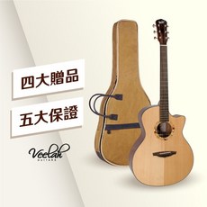 Veelah V2-GAC 民謠吉他 雲杉單板 木吉他, 1個