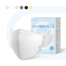 CLA 데일리 컬러 KF94 어린이 유아동 키즈 새부리형 보건용 마스크 소형, 25개, 화이트