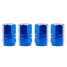 자동차 타이어 밸브 스템 캡 심플 스타일 알루미늄 휠 에어 범용 액세서리 4 개, 13 Blue x4