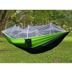 260x140cm 벌레차단 그린+다크그린 해먹 캠핑용 후니 98487ea 1(EA)