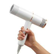 고속 헤어 드라이기 항온 온도조절 빠른 건조 이온 헤어 드라이어, 화이트, UN-드라이기