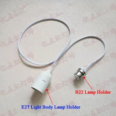 익스텐션 코드 와이어 램프 거치대 연장 헤드 빈티지 총검-나사 쉐이드 어댑터 걸이식 랜턴 B22-E27 전, 01 White Light Body
