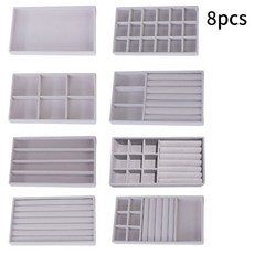 세트 8PCS 몰려들 보석 상자 트레이