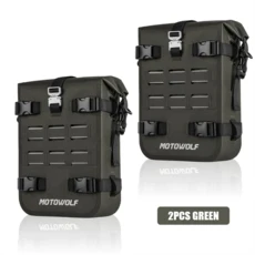 오토바이 범퍼 가방 방수 5L-8L 사이드 프레임 크래시 바 범용 도구 보관, 04 2pcs green