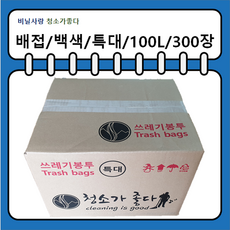 청소가좋다 배접 비닐봉투 쓰레기봉투 특대 1박스 300매, 100L, 300개